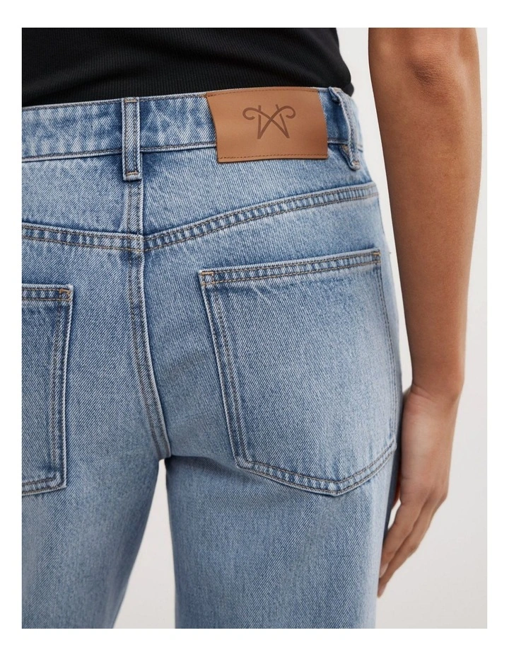 Mid Rise Straight Jeans in Vibrant Indigo Wash image 4