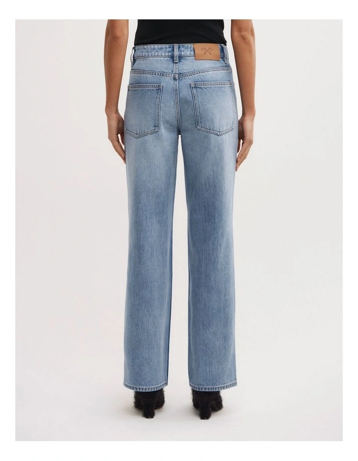 Mid Rise Straight Jeans in Vibrant Indigo Wash image 5