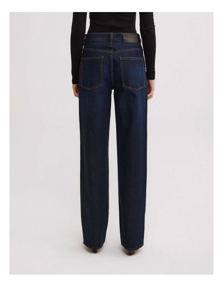 Mid Rise Straight Jeans in Ink Wash image 4