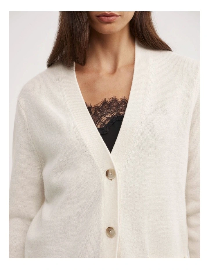 Oversized Cardigan in Vanilla image 3