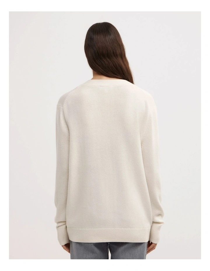 Oversized Cardigan in Vanilla image 6