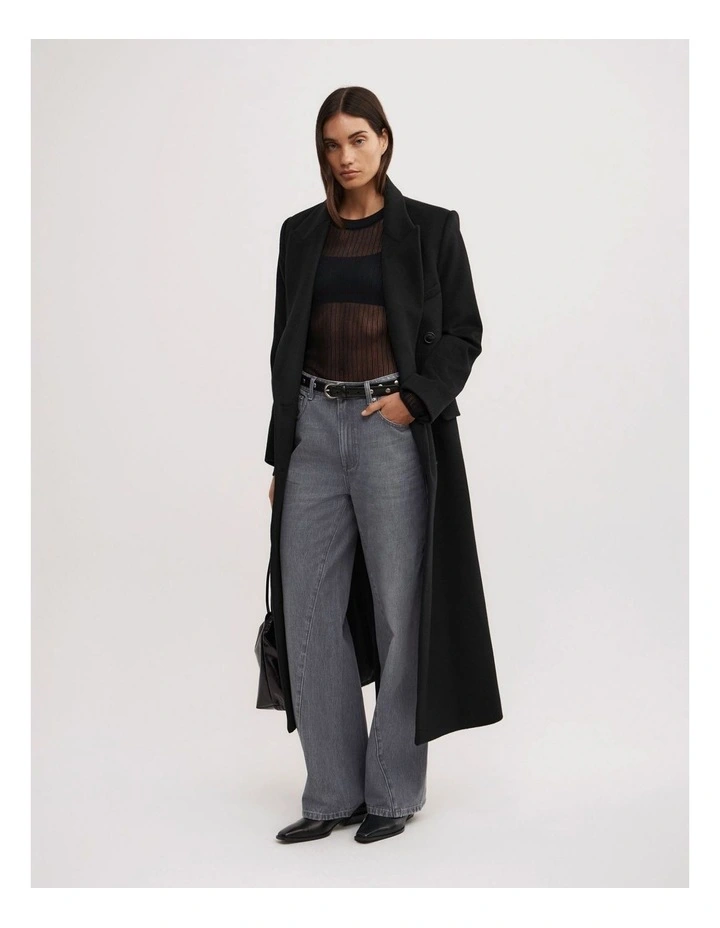 Variegated Rib Knit in Black image 4