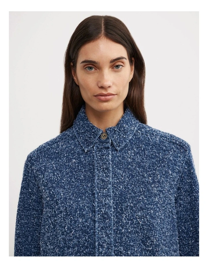Boucle Denim Shirt in Indigo image 3