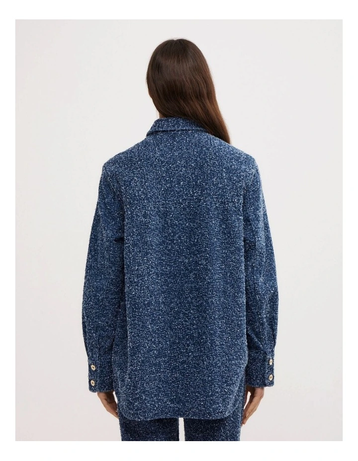 Boucle Denim Shirt in Indigo image 5