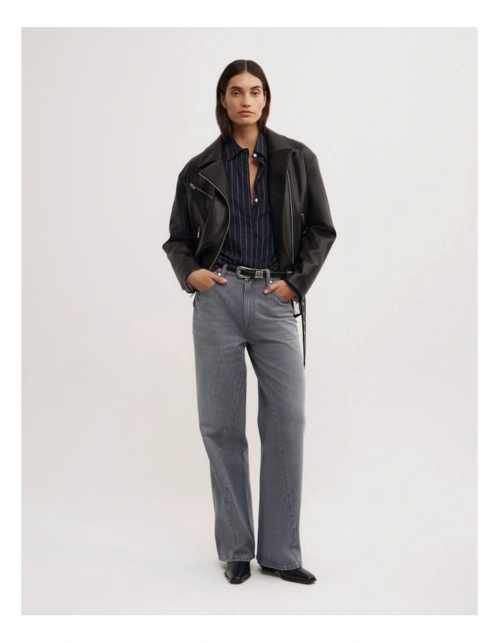 Pinstripe Shirt in Navy Pinstripe image 4