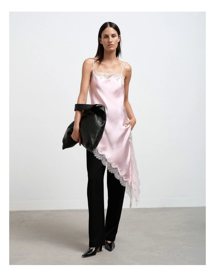 Asymmetric Tunic Top in Pastel Pink image 2