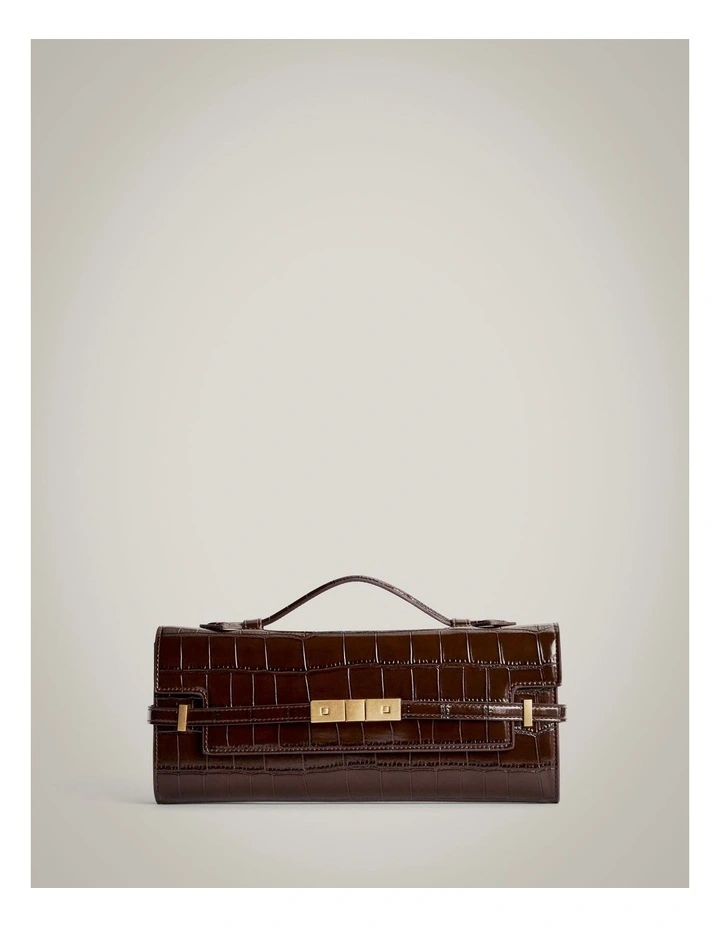 Gigi Top Handle Bag in Bitter Chocolate image 1