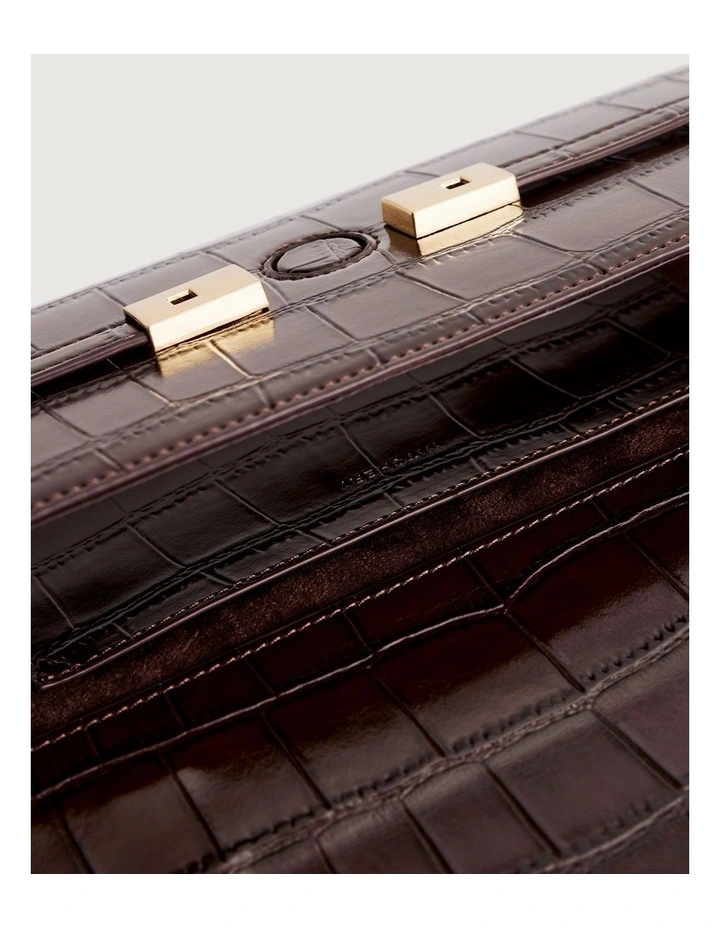 Gigi Top Handle Bag in Bitter Chocolate image 4