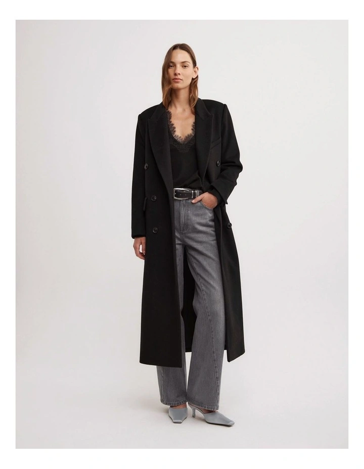 Ash Satin Mules in Charcoal image 2