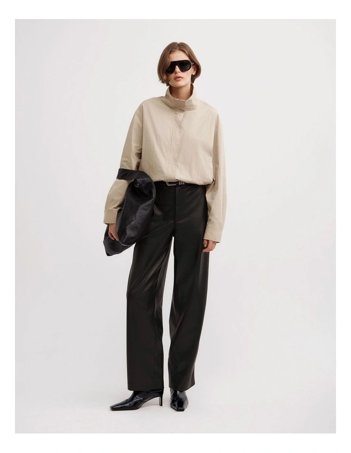 Funnel Zip Through Jacket in Camel image 2