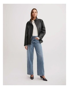 Drawcord Denim Jeans in Amalfi Wash