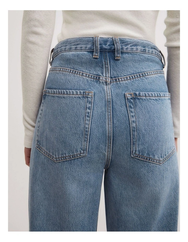 Drawcord Denim Jeans in Amalfi Wash image 5