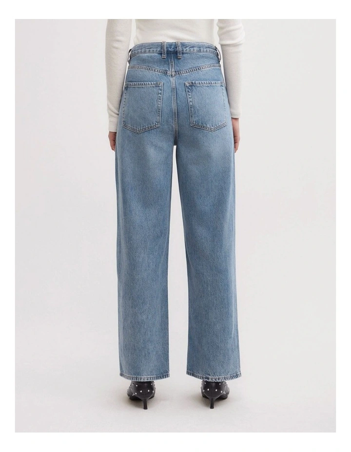 Drawcord Denim Jeans in Amalfi Wash image 6
