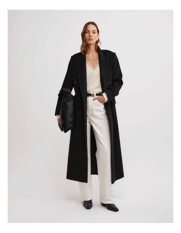 Tailored High Rise Jeans in Parchment image 3