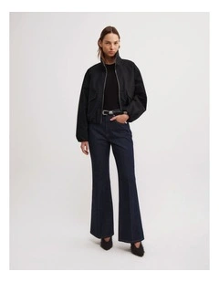 Baby Flare Jeans in Raw Denim