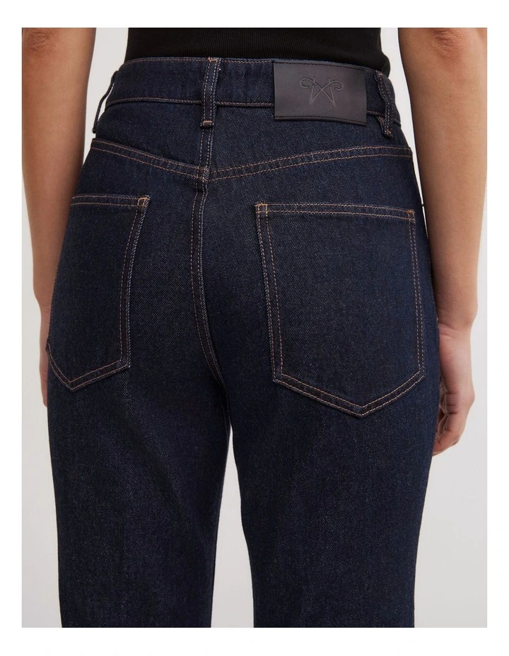 Baby Flare Jeans in Raw Denim image 5