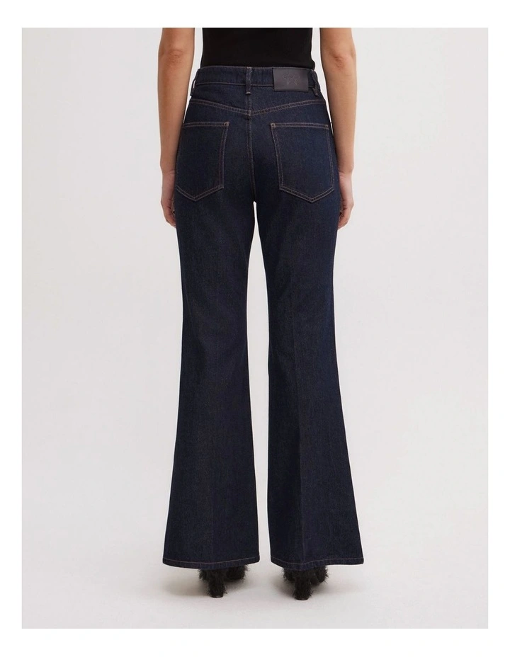 Baby Flare Jeans in Raw Denim image 6