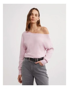 One Shoulder Knit in Ballet