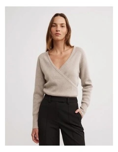 Wrap Front Knit in Sienna Marle