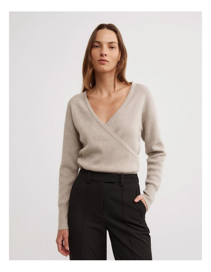Wrap Front Knit in Sienna Marle image 1