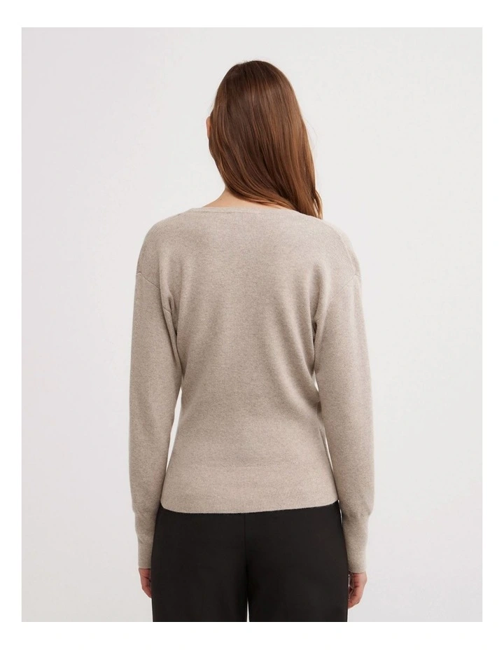 Wrap Front Knit in Sienna Marle image 5