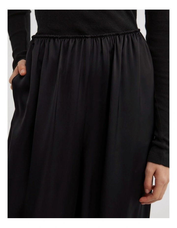 Satin Harem Pants in Black image 4