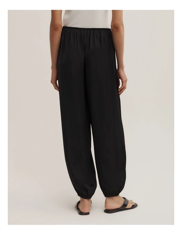 Satin Harem Pants in Black image 5