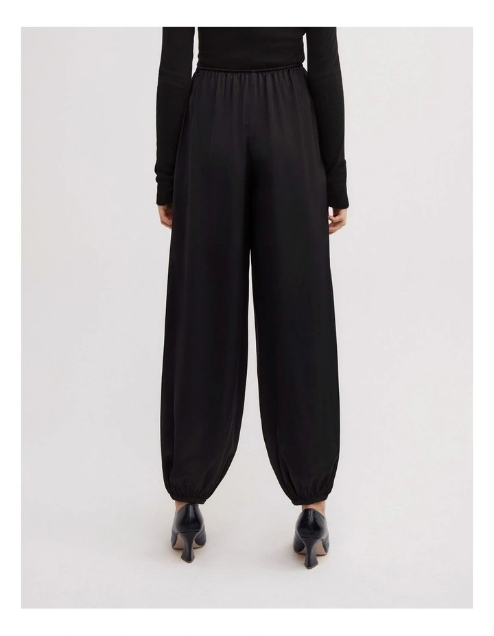 Satin Harem Pants in Black image 5