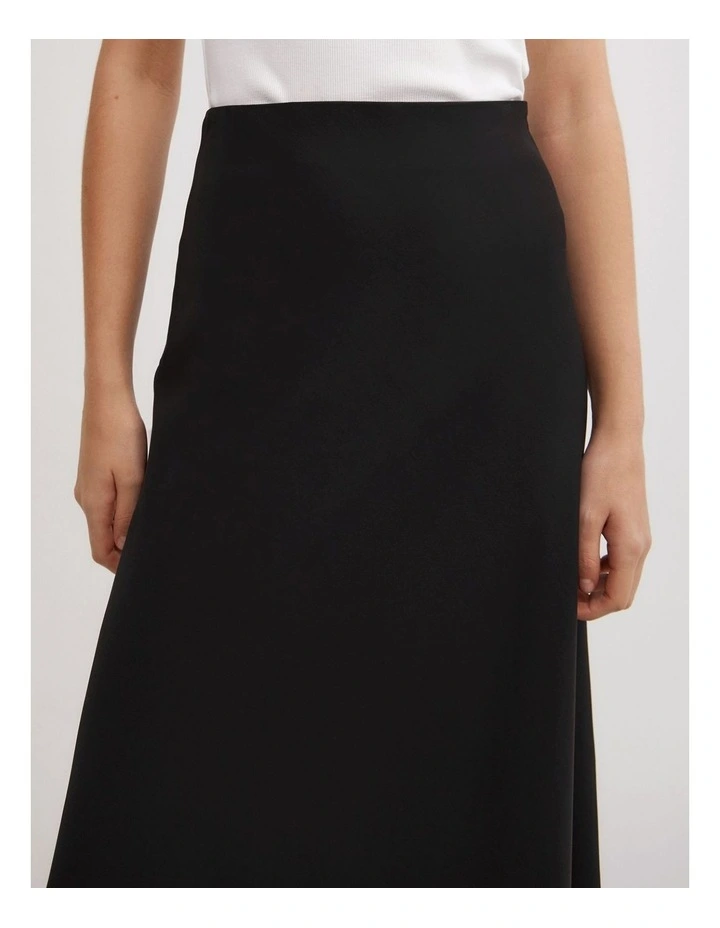 Clean Maxi Skirt in Black image 4