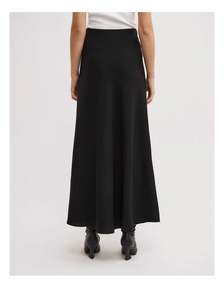 Clean Maxi Skirt in Black image 5