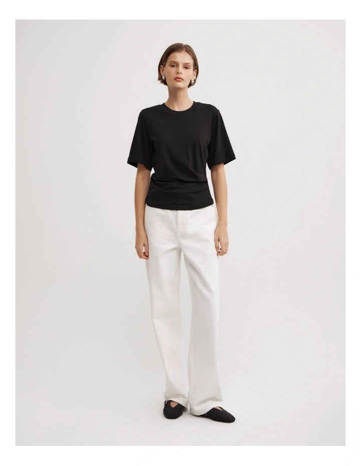 Wrap T-shirt in Black image 2