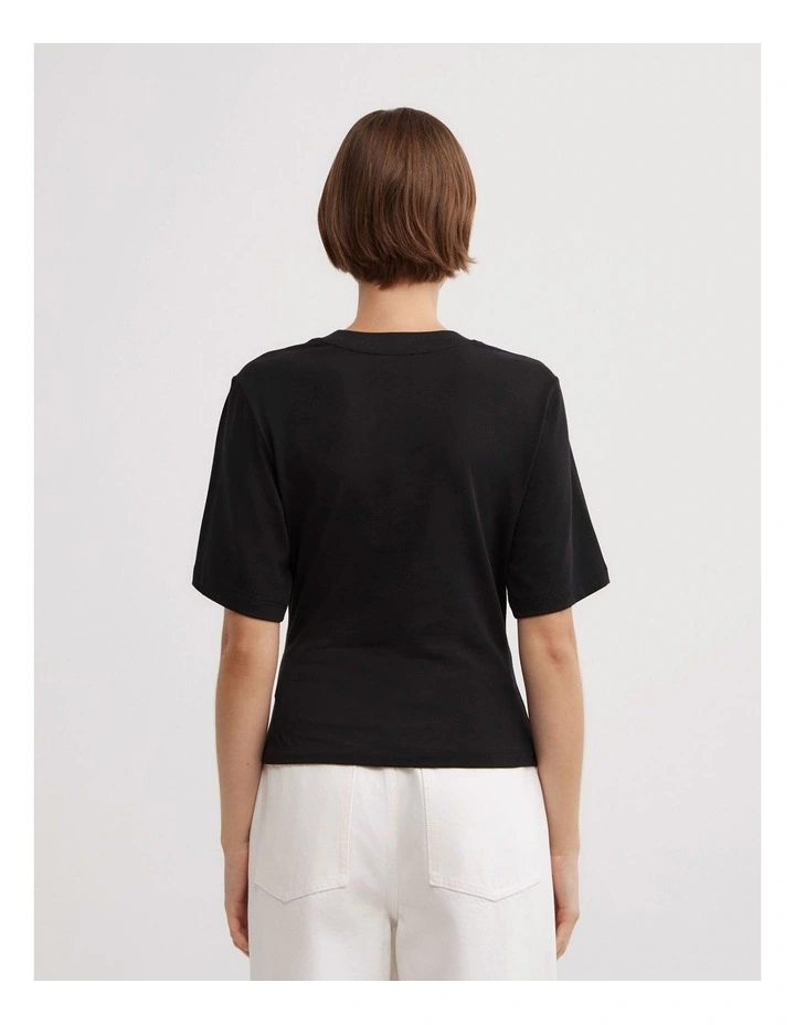 Wrap T-shirt in Black image 5