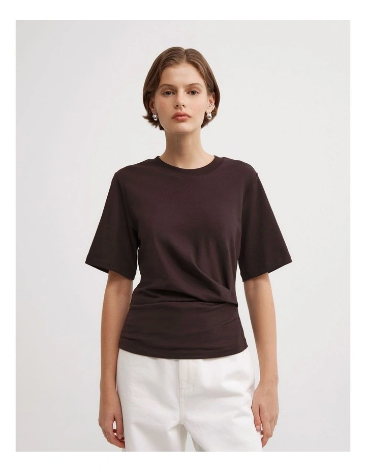 Wrap T-shirt in Espresso image 1