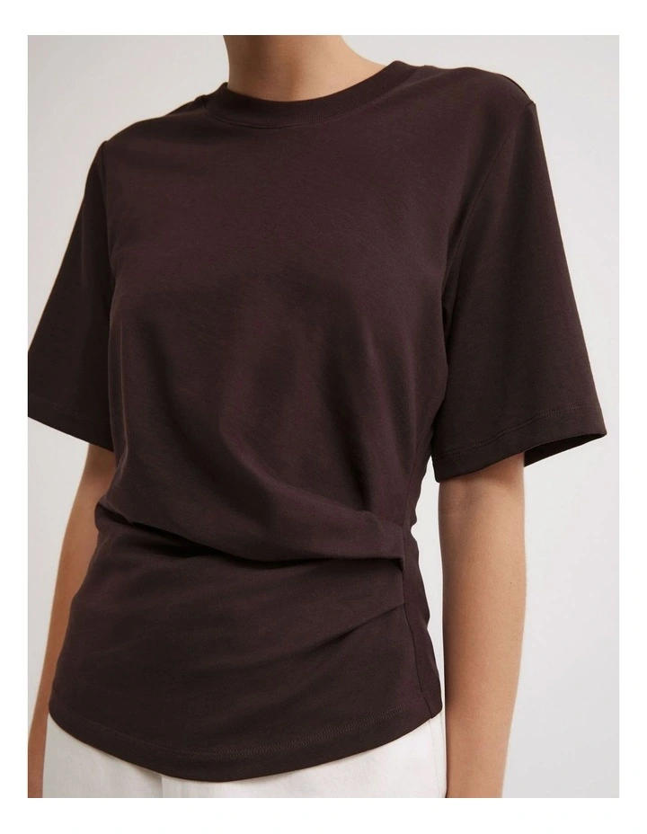 Wrap T-shirt in Espresso image 3