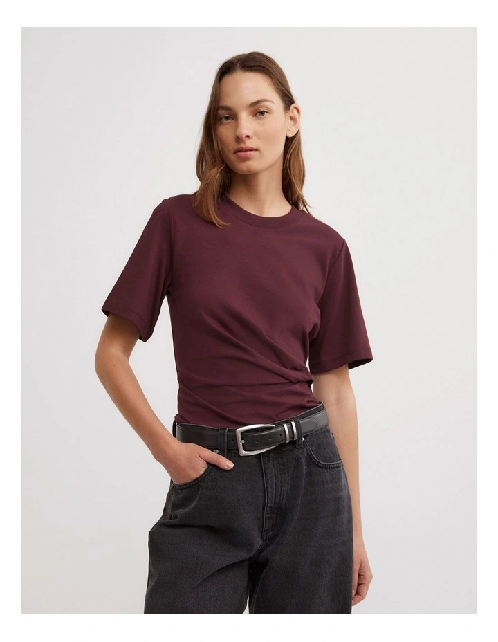 Wrap T-shirt in Wine image 1