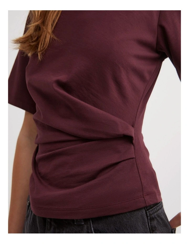 Wrap T-shirt in Wine image 3