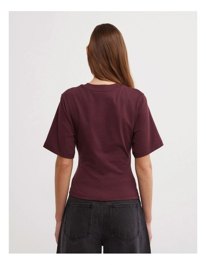 Wrap T-shirt in Wine image 4