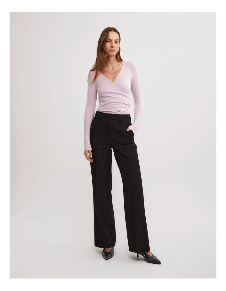 Wrap Jersey Top in Ballet image 4