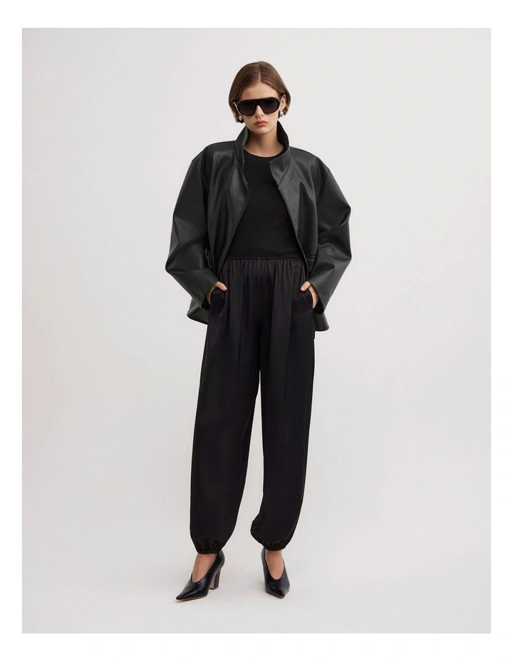 Long Sleeve Overlay Top in Black image 4