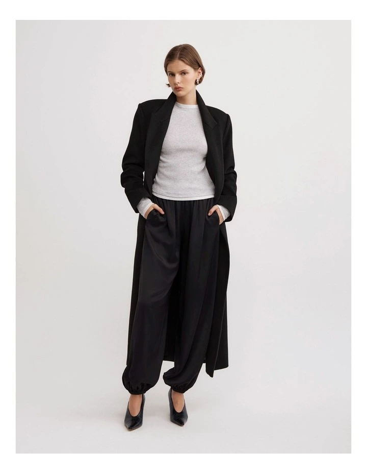 Contrast Trim Long Sleeve Top in Light Grey Marle image 4