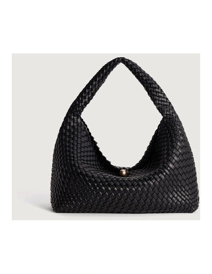 Isla Weave Bag in Black image 1