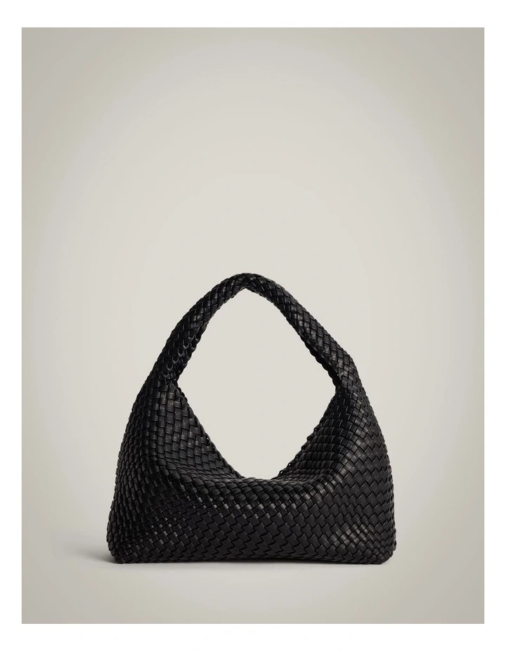 Isla Weave Bag in Black image 5