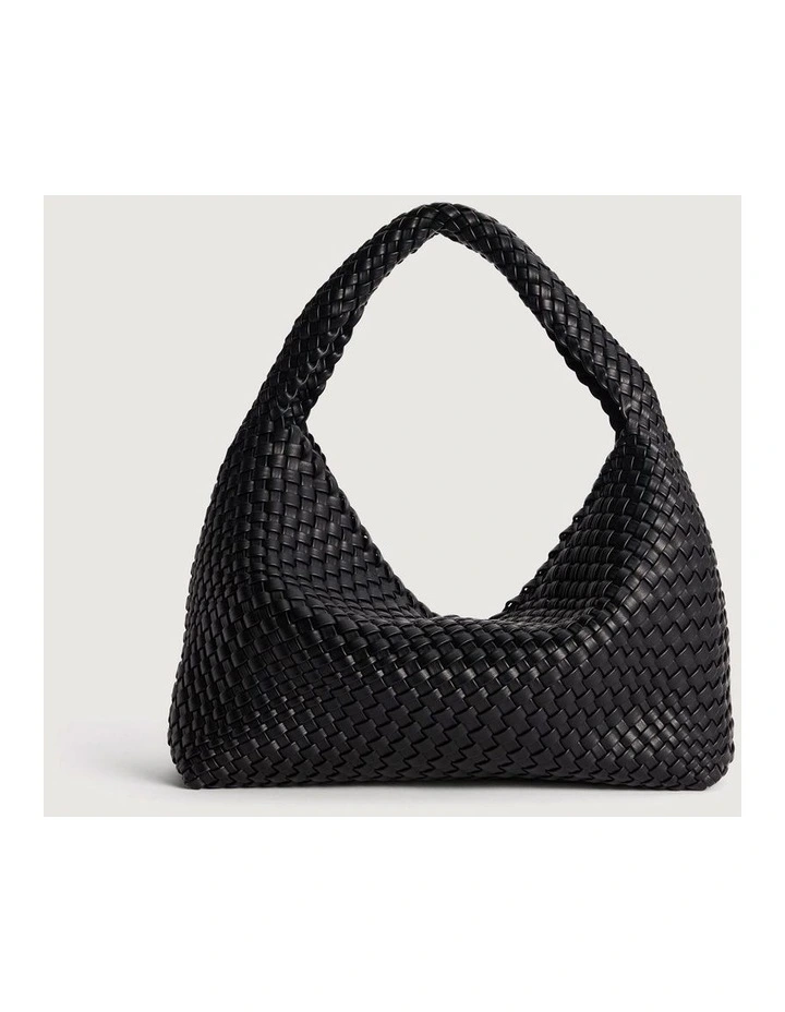 Isla Weave Bag in Black image 5