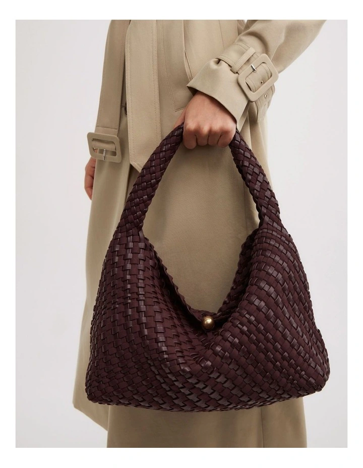 Isla Weave Bag in Fig image 2