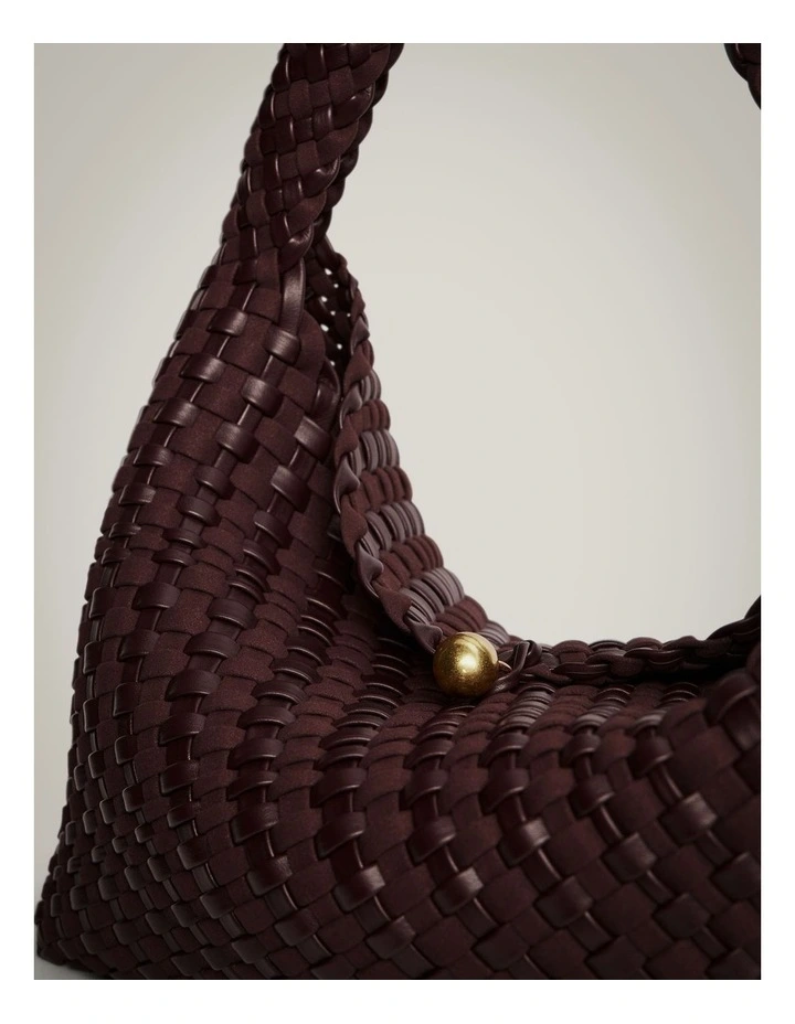 Isla Weave Bag in Fig image 4