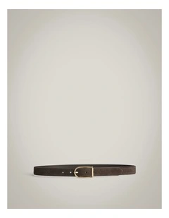Iris Suede Belt in Espresso