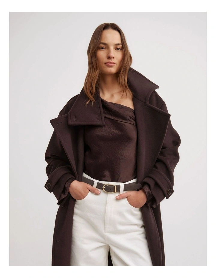 Iris Suede Belt in Espresso image 2