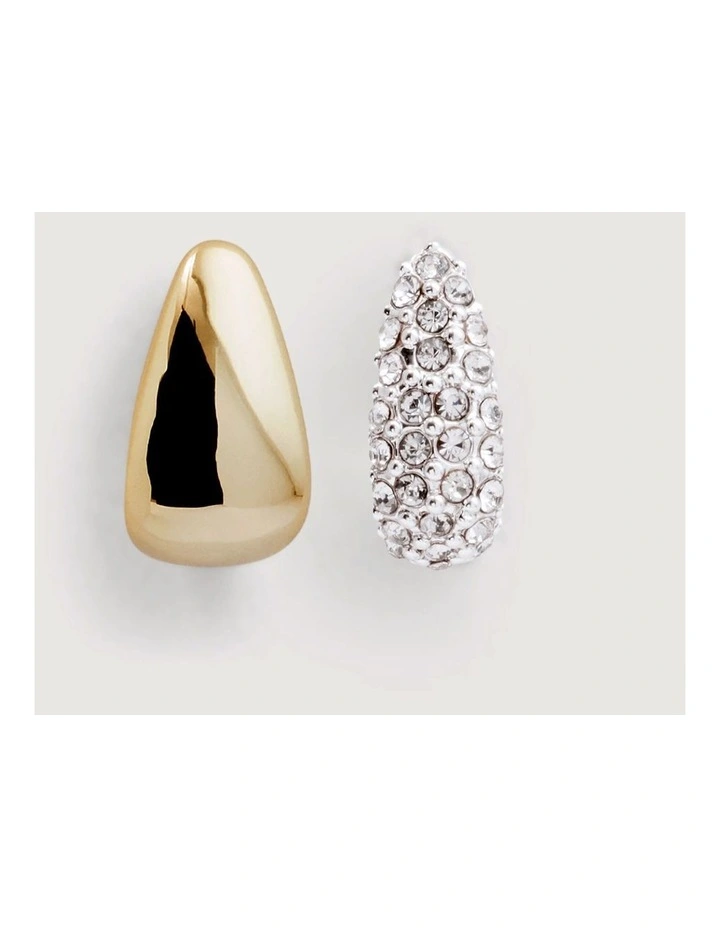 Hayley Huggie Earring Set in Gold image 3