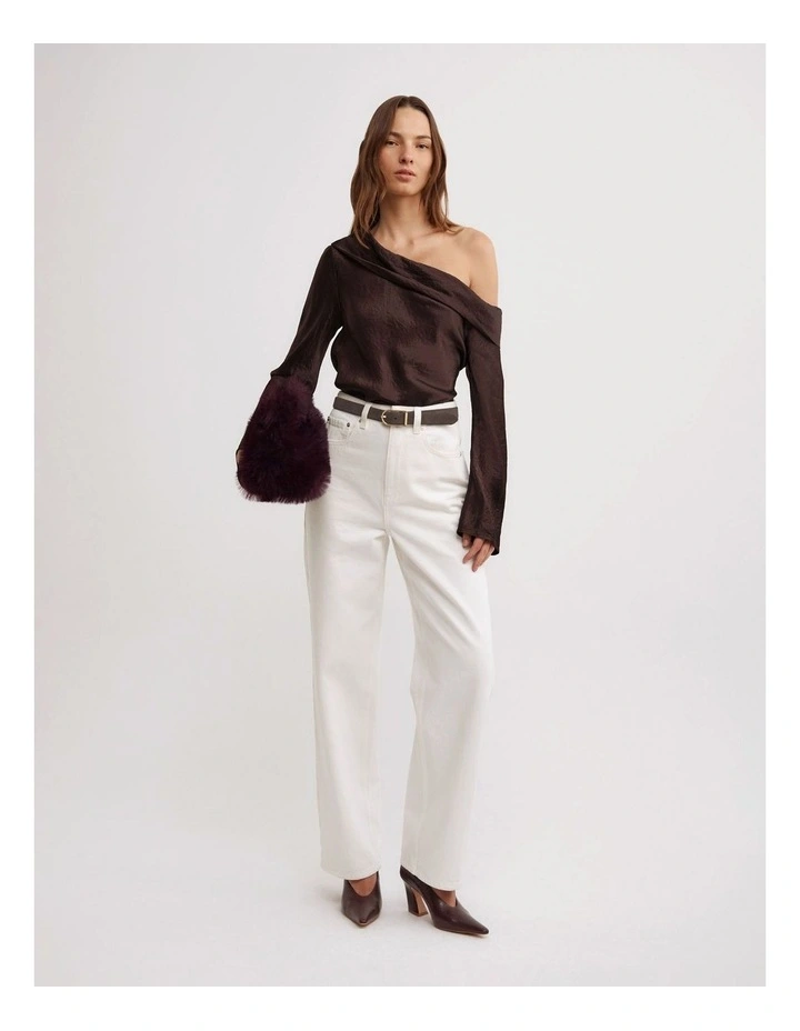 Asymmetric Shoulder Top in Espresso image 2