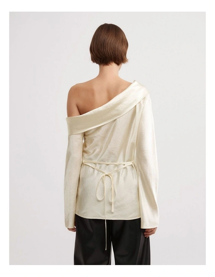 Asymmetric Shoulder Top in Chalk image 5